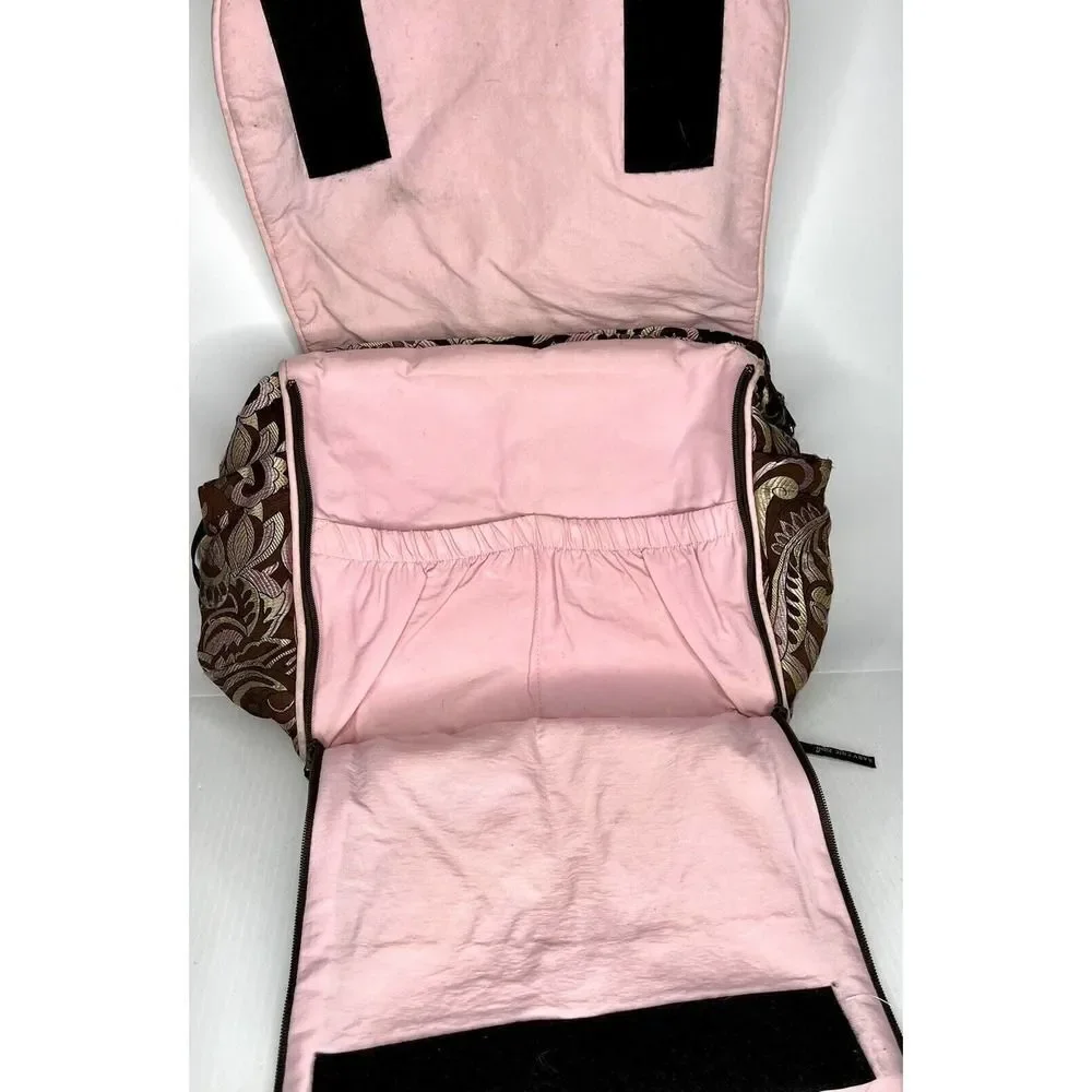 Petunia Pickle Bottom Pink and Purple Diaper Bag with Adjustable Strap FUC